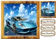 Super Fast Car  In The Countryside Wooden 8X8 Frame (Three)