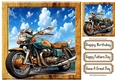 Super Fast Motor Bike In The Countryside Wooden 8X8 Frame (Three)