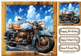 Super Fast Motor Bike In The Countryside Wooden 8X8 Frame (Four)