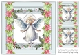 Sweet Granny Christmas Angel 8x8 Card Front (Two)