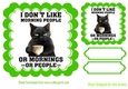 Black Cat With Comic Caption In Green Scalloped 7x7 Frame