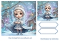 Cute Little Princess In Snow Scene 7X7 (One)