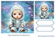 Cute Little Princess In Snow Scene 7X7 (Two)