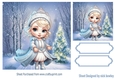 Cute Little Princess In Snow Scene 7X7 (Four)