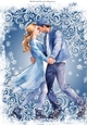 Lovely Blue & White Snowflakes With Skaters A4