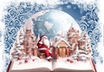 Christmas Snow Scene With Open Book A4 (Three)