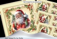 4 Cream & Gold Vintage Frames With Holly & Berries Santas Mini Kit