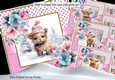 4 Baby Highland Cows In Christmas Pink Dotty 8x8 Frame Mini Kit