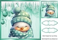Sleepy Dreamy Duck With Turq Baubles & Icicles 8x8