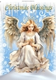 Snow Scene With Nativity Angel Christmas Blessings (Two) A4