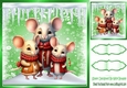 Cute Animals In Green Snow 8x8 Frame (One)