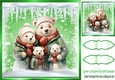Cute Animals In Green Snow 8x8 Frame (Three)