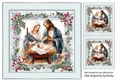 Lovely Nativity in Silver Holly Red Berry 8x8 Frame (Two)