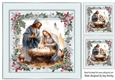 Lovely Nativity in Silver Holly Red Berry 8x8 Frame (Three)