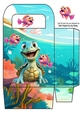Lovely Under The Sea Turtle With Fish Small Gift Bag