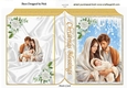 Pretty Nativity Gold/Blue Folded Book With Roses (One)