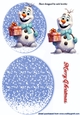 Lovely Rocker Card With Snow And Olaf With Gift