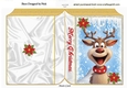 Lovely Gold Winter Snow Book With Reindeer (One)