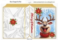 Lovely Gold Winter Snow Book With Reindeer (Two)