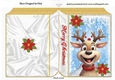 Lovely Gold Winter Snow Book With Reindeer (Three)
