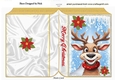 Lovely Gold Winter Snow Book With Reindeer (Four)