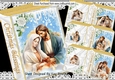  4 Pretty Nativity Gold/Blue Folded Book 8X8 Mini Kit