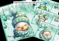 4 Lovely Cuddle Sleepy Animals With Snow 8x8 Mini Kit (Set Two)
