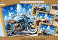 4 Coloured Motor Bikes On The Roads 8x8 Mini Kit
