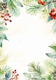 Lovely Red Berry & Holly A4 Card Front/Insert