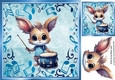 Cute Drummer in Blue Musical 8X8 Frame