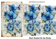 Pretty Blue Flower Blooms With Butterfly Pyramids