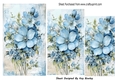 Lovely Blue Shades Of Flower Pyramids