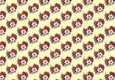 Pretty Winter Flowers With Red Berries Cream Backing Paper (SMALL)