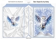 Lovely Snow Scene With White Owl Folded Book One