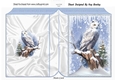 Lovely Snow Scene With White Owl Folded Book Two
