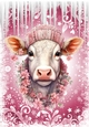 Lovely Pink Christmas With Snow/ Icicles A4 Two