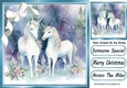 Cute Unicorns In Winter Scene 8x8 Three