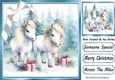 Cute Unicorns In Winter Scene 8x8 Four