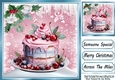 Lovely Delicious Pink Cake With Snow & Icicles 8x8 Two