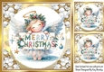 Gold & White Baubles With A Pretty Angel 8x8 Two