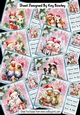 8 Lovely Pink Christmas With Snow/ Icicles 8x8 Animals BUMPER KIT