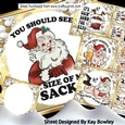 4 Gold & White Baubles With Santa Captions 8x8 Mini Kit