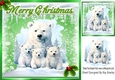 Christmas With Cute Polar Bear Family & Snow 8x8 (Two)
