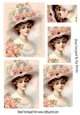 Elegant Vintage Lady With Roses Pyramids (One)