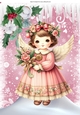 Pink Christmas With Sweet Angel A4 (Four)