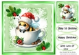 Cute Little Bumble Bee With Christmas Holly 8x8 (Two))