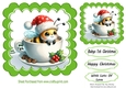 Cute Little Bumble Bee With Christmas 7X7 Frame  (Three)