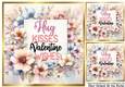 Love is In The Air, Pretty Pastel Flowers 8x8 VALENTINE (Two)