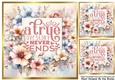 Love is In The Air, Pretty Pastel Flowers 8x8 VALENTINE (Three)