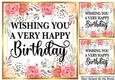 Pretty Peach Roses 8x8 BIRTHDAY Card Front